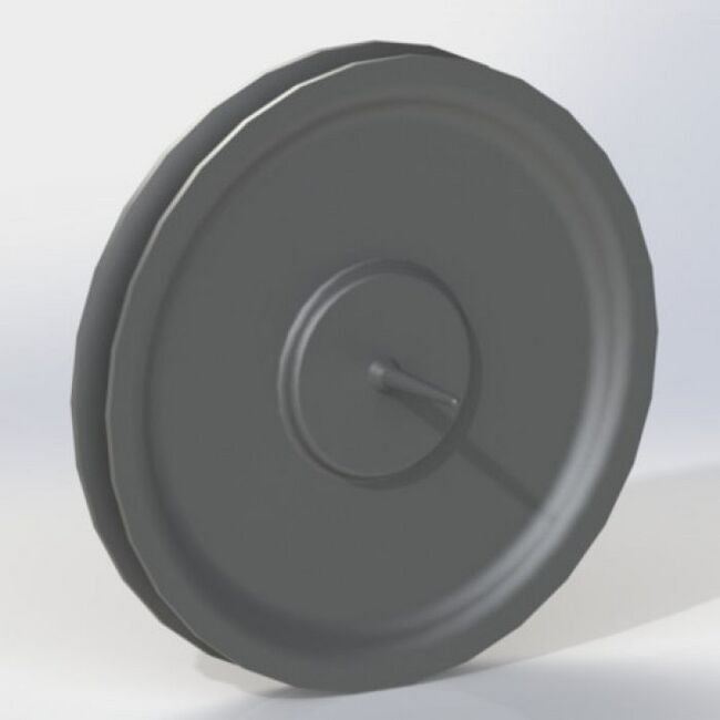 LP Series 4 Inch (in) Outside Diameter Standard Unbored Molybdenum Disulfide Nylon Pulley - Image 1