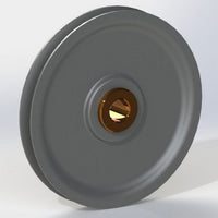 LP Series 0.63 Inch (in) Bore Diameter and 4.5 Inch (in) Outside Diameter Standard Bronze Bushing Molybdenum Disulfide Nylon Pulley