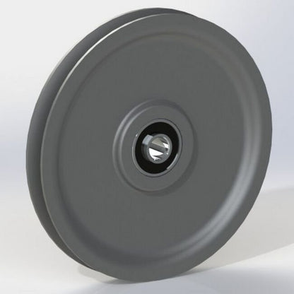 LP Series 0.375 Inch (in) Bore Diameter and 4.5 Inch (in) Outside Diameter Standard Ball Bearing Molybdenum Disulfide Nylon Pulley - Image 1