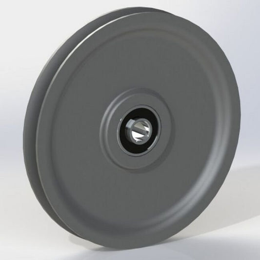 LP Series 0.375 Inch (in) Bore Diameter and 4.5 Inch (in) Outside Diameter Standard Ball Bearing Molybdenum Disulfide Nylon Pulley - Image 1