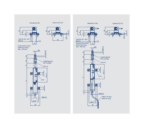 LS1 Series Linear Rod Type Position Sensor - Anodized Aluminum Housing - Image 3