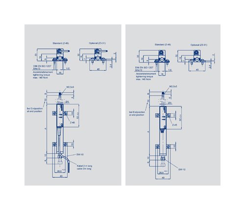 LS1 Linear Position Sensor with Return Spring - 100mm Stroke - Image 3