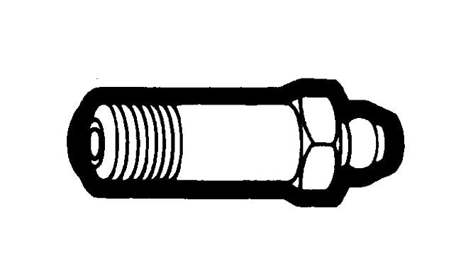 1/8" Male Pipe Thread Grease Fitting - Long Straight, 1-1/14" Length - Image 1