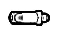 1/8" Male Pipe Thread Grease Fitting - Long Straight, 1-1/14" Length