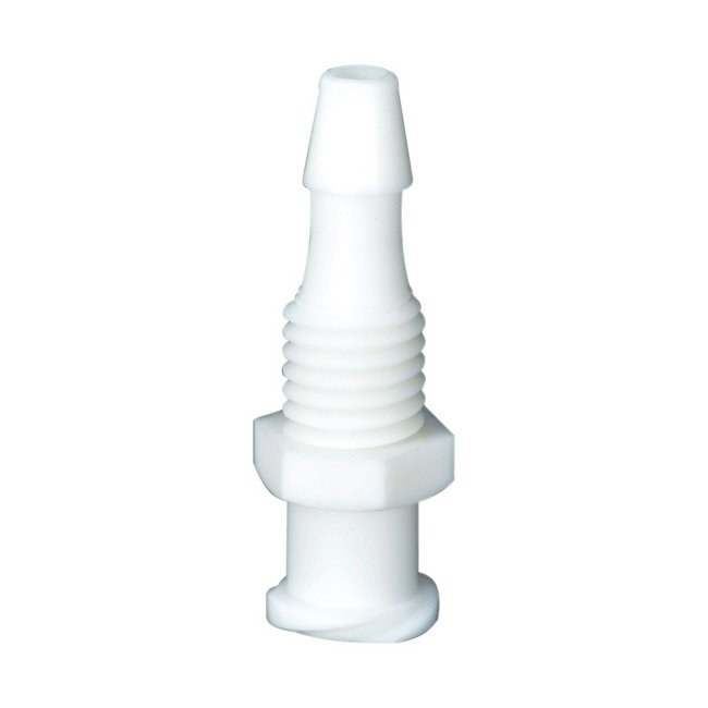 Panel Mount Female Luer Lock to 1/8" Barb Bulkhead Connector - Image 1