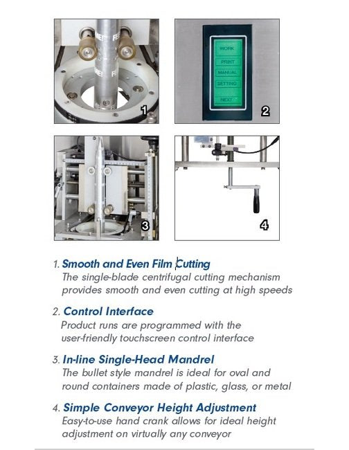 LX-100 Shrink Sleeve Labelers with Tamper Evident Banding - Image 2