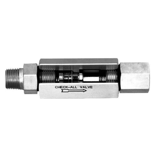 Mini-Check Valve M5 Style 1/4 inch 0.500 psi Cracking Pressure - Image 1