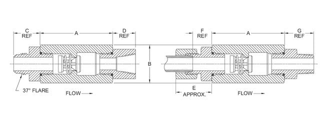 Check-All® M5 Mini-Check Valve 3/8 Inch Size - 0.125 psi Cracking Pressure - SS Body - Image 2