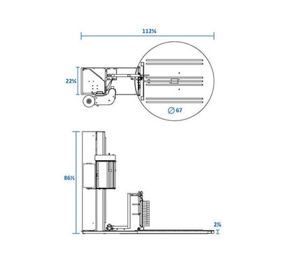 Phoenix PLPA-2150 Low Profile Stretch Wrapping Machine - Image 2