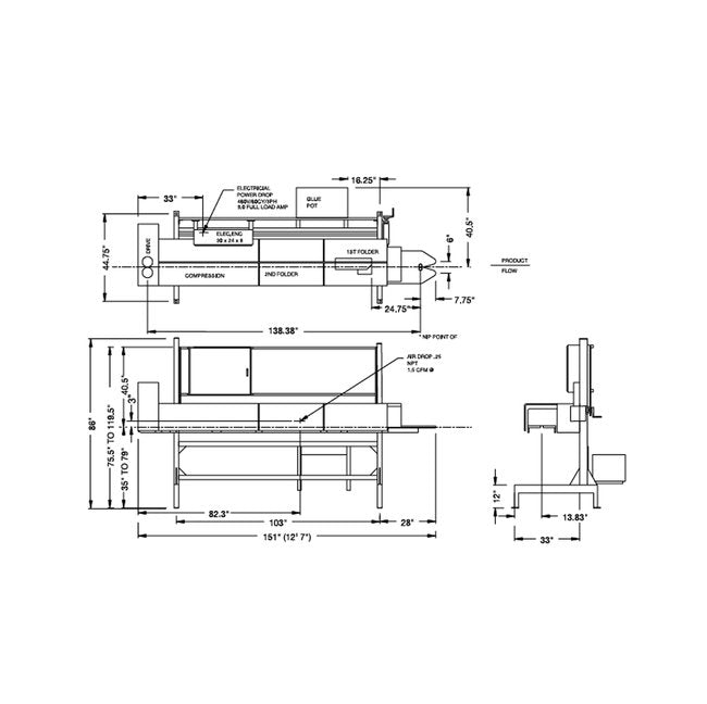 Syntegon GS-1000â¢ Double Fold Glue Sealer - 151 Inch Length - Image 2