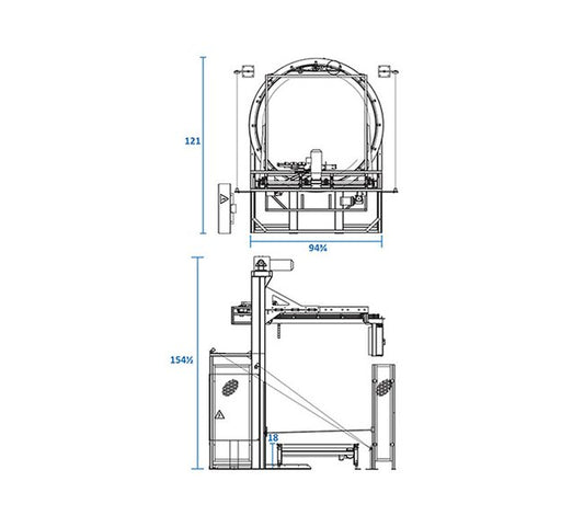 Phoenix PRRA-2100C Automatic Rotary Ring Pallet Wrapper - Image 1