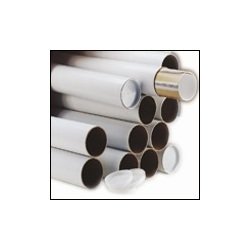 2x24 White Mailing Tube, 0.060in Thickness, Pack of 50 - Image 1