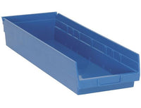 Blue Shelf Bin - 23.625 x 8.375 x 4 Inches