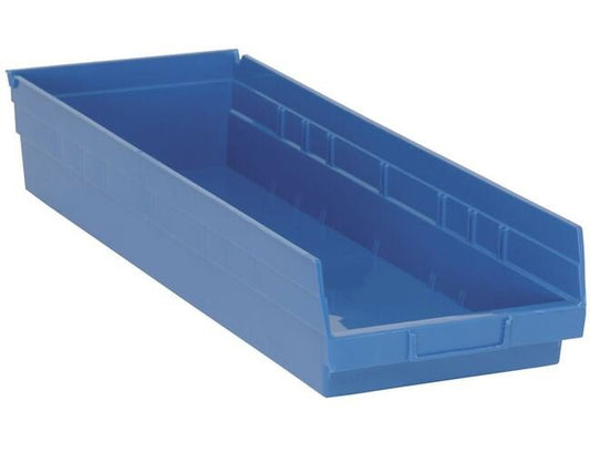 Blue Shelf Bin - 23.625 x 8.375 x 4 Inches - Image 1
