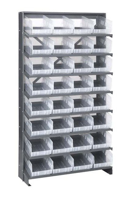 Heavy Duty Sloped Shelving Unit with Store-More Bins - Image 1
