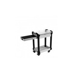 Heavy-Duty Shelved Utility Cart with Adjustable Height - Image 1