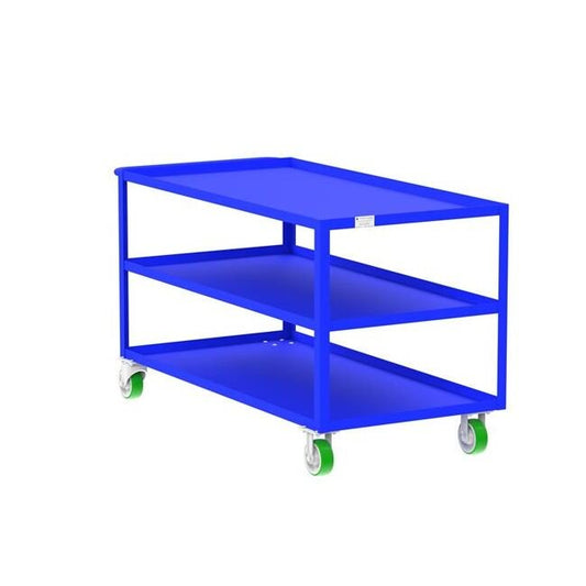 Heavy-Duty 3-Shelf Utility Cart for Material Handling - Image 1