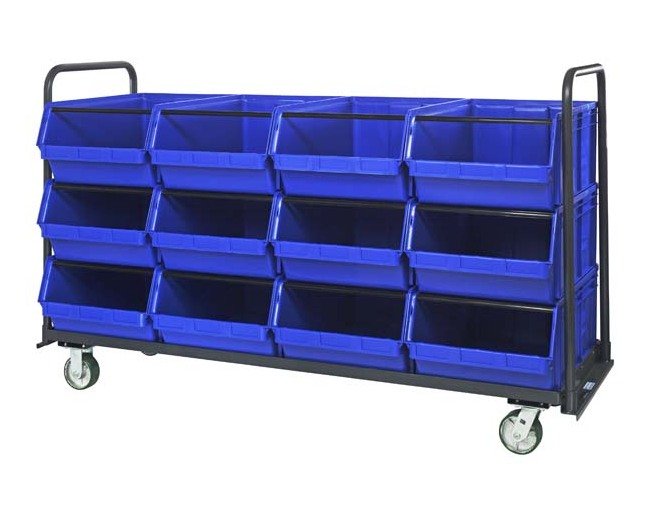 Blue Magnum Tote Truck with Bins, 30x78 - Image 1