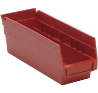 Red Shelf Bin - 11-5/8In x 4-1/8In x 4In