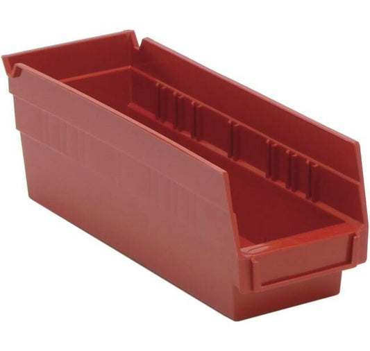 Red Shelf Bin - 11-5/8In x 4-1/8In x 4In - Image 1