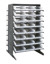 Industrial Grade Heavy Duty Sloped Shelving Unit with Shelf Bins
