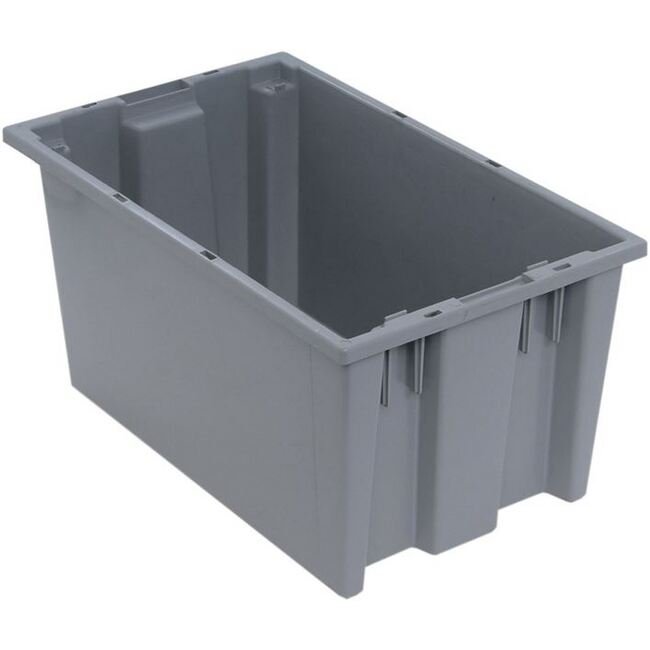 Gray Stack & Nest Tote 18x11x9 - Image 1
