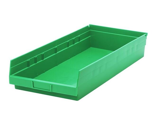 Green Shelf Bin 23-5/8In X 11-1/8In X 4In - Image 1