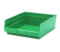 Green Shelf Bin 11-5/8 x 11-1/8 x 4 Inches