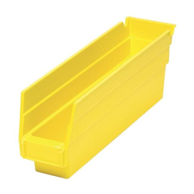 Yellow Shelf Bin 11-5/8 x 2-3/4 x 4 Inches - Image 1