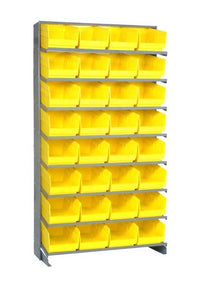 Heavy Duty Single Sided Pick Rack with 32 Yellow Bins