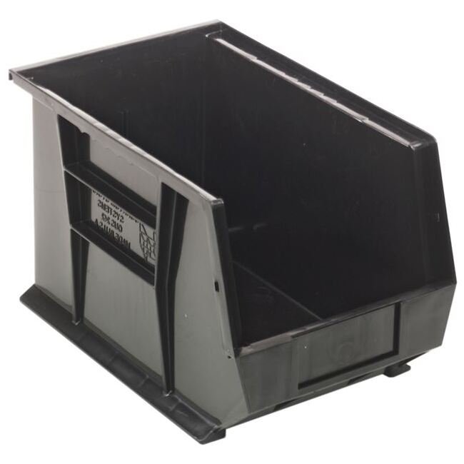 Heavy-Duty Ultra Stack & Hang Bin, Black, 13-5/8" X 8-1/4" X 8" - Image 1