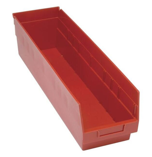 Red Shelf Bin - 23-5/8In X 6-5/8In X 6In - Image 1