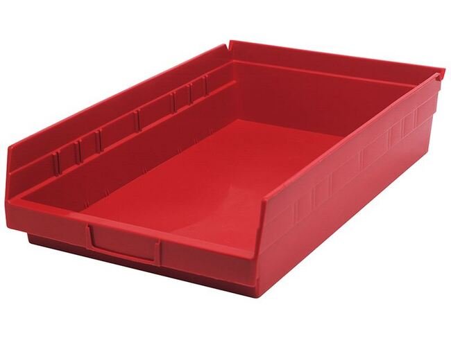 Red Shelf Bin 17-7/8" x 11-1/8" x 4" - Image 1