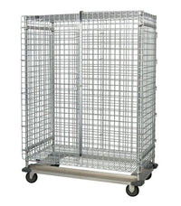 Chrome Wire Security Cart with Dolly Base