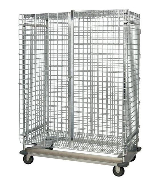 Chrome Wire Security Cart with Dolly Base - Image 1