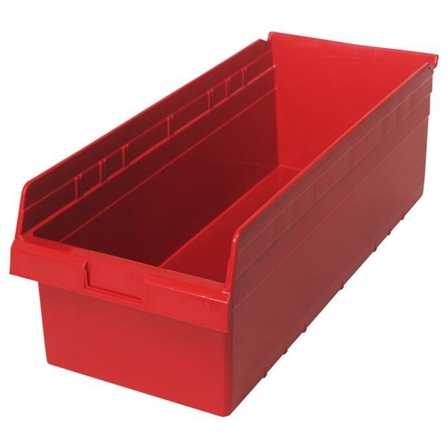 Red Shelf Bin - Heavy-Duty Storage Solution - Image 1