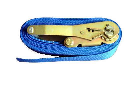 25-Foot Blue Ratchet Strap with Non-Sparking Brass Mechanism - Image 1
