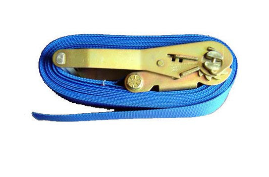 25-Foot Blue Ratchet Strap with Non-Sparking Brass Mechanism - Image 1