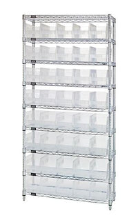 Quantum Clear-View Wire Shelving Bin System