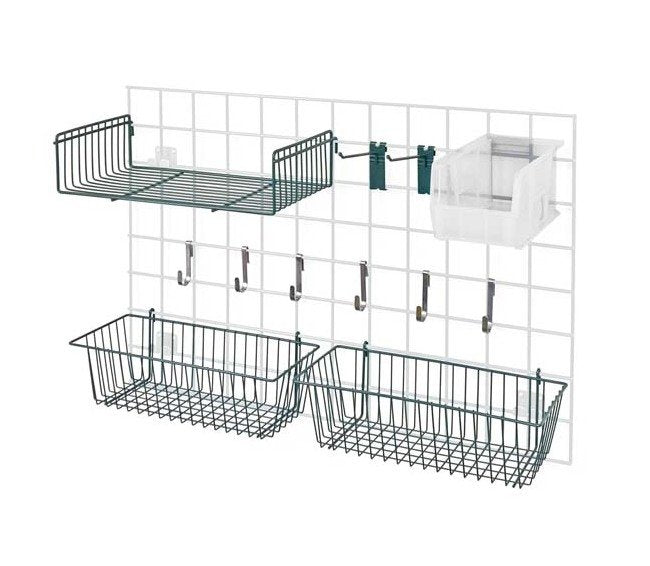 Smart Grid Accessory Pack with Clear Bin - Material Handling Shelving Accessory - Image 1