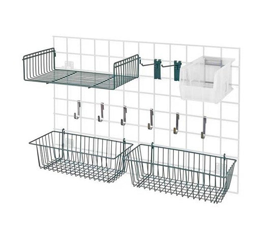 Smart Grid Accessory Pack with Clear Bin - Material Handling Shelving Accessory - Image 1