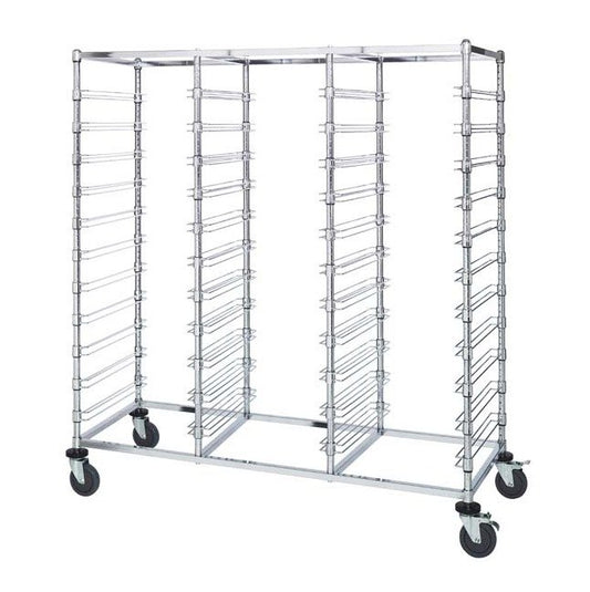 Triple Bay Material Handling Cart with 33 Shelves - No Bins Included - Image 1