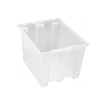 Clear Stack & Nest Tote - 19.5" x 15.5" x 13" - Image 1