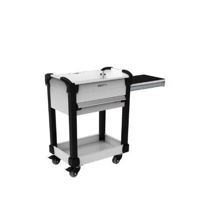 Heavy-Duty Shelved Utility Cart with Drawer - Image 1