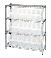 Quantum Clear Bin Wire Shelving Unit