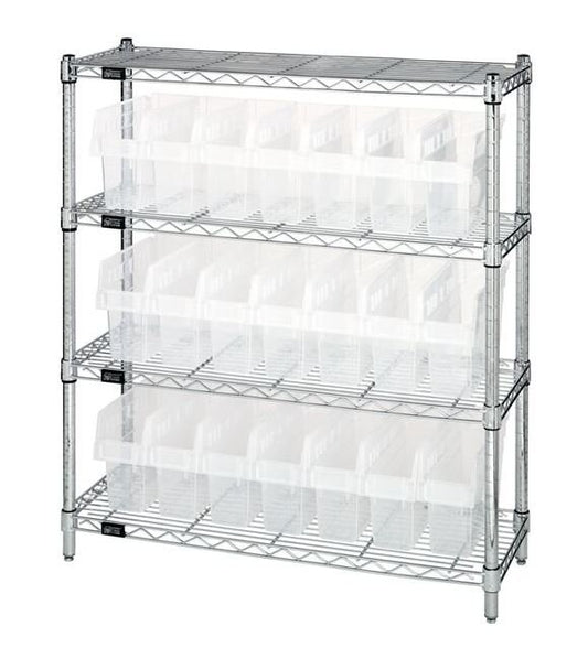 Quantum Clear Bin Wire Shelving Unit - Image 1
