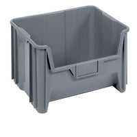 Durable Heavy Duty Stackable Container, Gray, 15-1/4" x 19-7/8" x 12-7/16"
