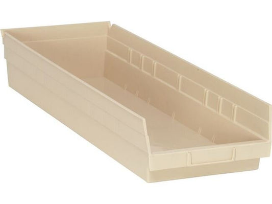 Industrial Shelf Bin Ivory, 23-5/8 x 8-3/8 x 4 Inches - Image 1