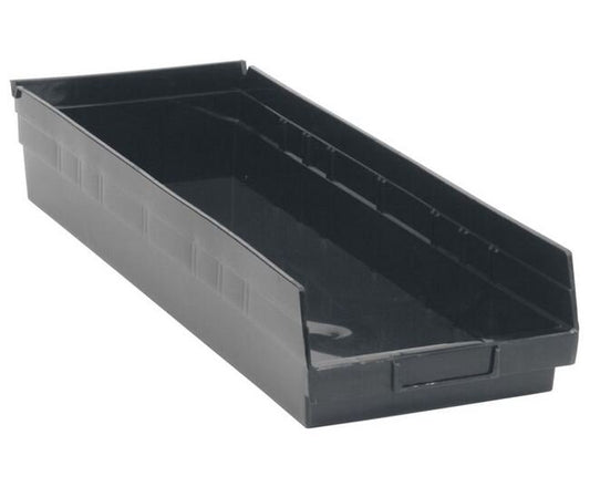 Black Shelf Bin 23-5/8 x 8-3/8 x 4 Inches - Image 1
