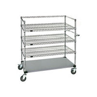 Stainless Steel Surgical Case Cart with 4 Shelves